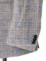 Wool Cotton & Linen Blend Jacket - Grey