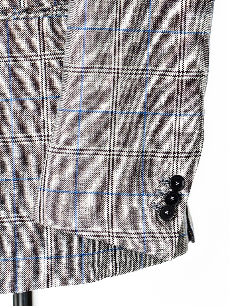 Wool Cotton & Linen Blend Jacket - Grey