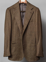 Green Wool Herringbone 'Lee' Jacket