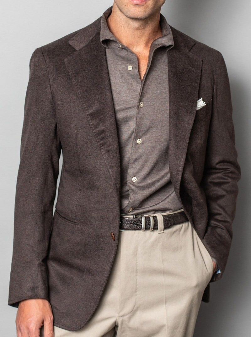 Pure Silk MTM Jacket - Cacao