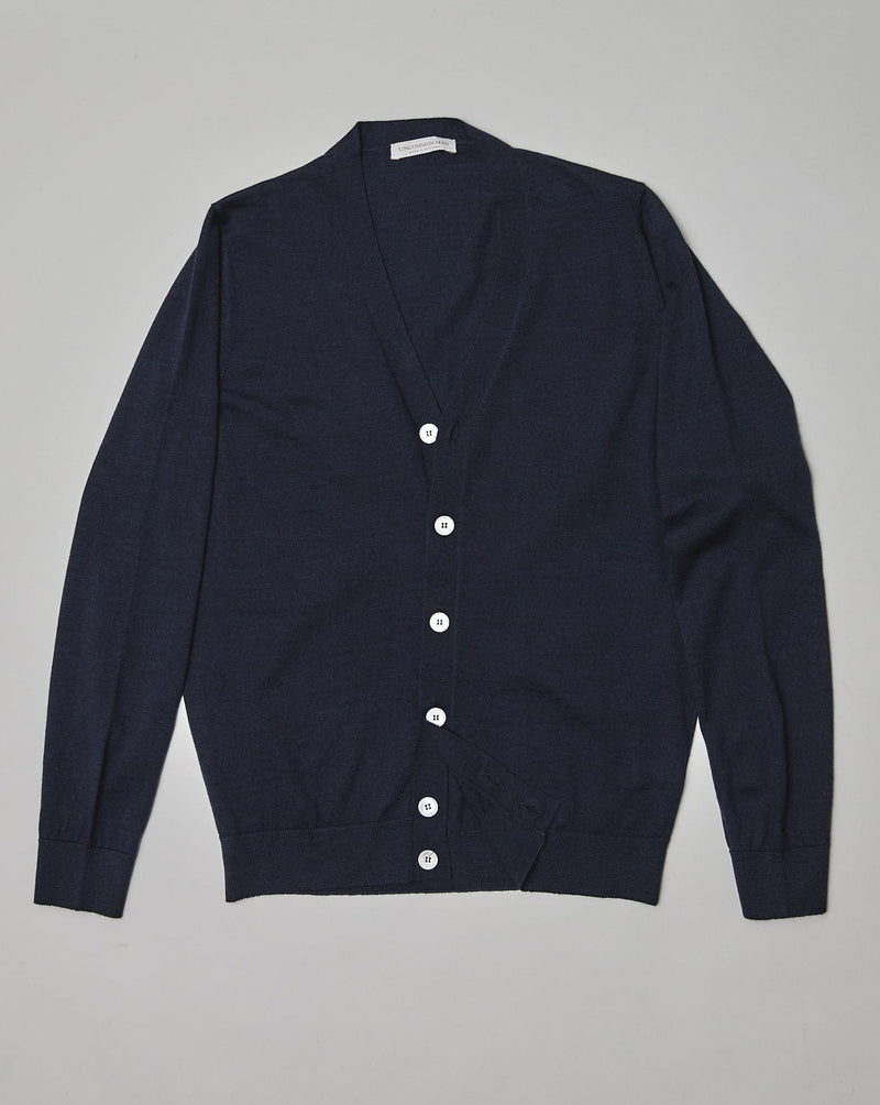 Navy Wool Cardigan