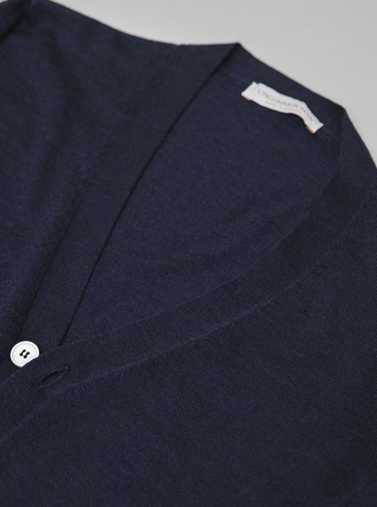 Navy Wool Cardigan