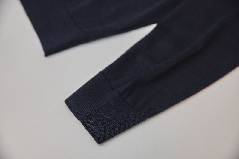 Navy Wool Cardigan