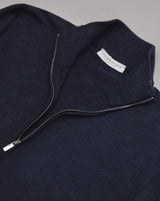 Navy Geelong Wool Zip Through