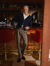 Navy Wool Cardigan