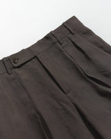 Bark Linen Pleated Trouser