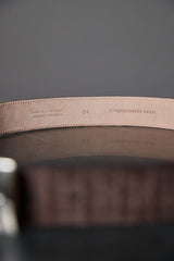 Bark Brown Genuine Nubuck Croc-leather Belt