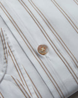 Button Down Collar Chirt - Tan stripe