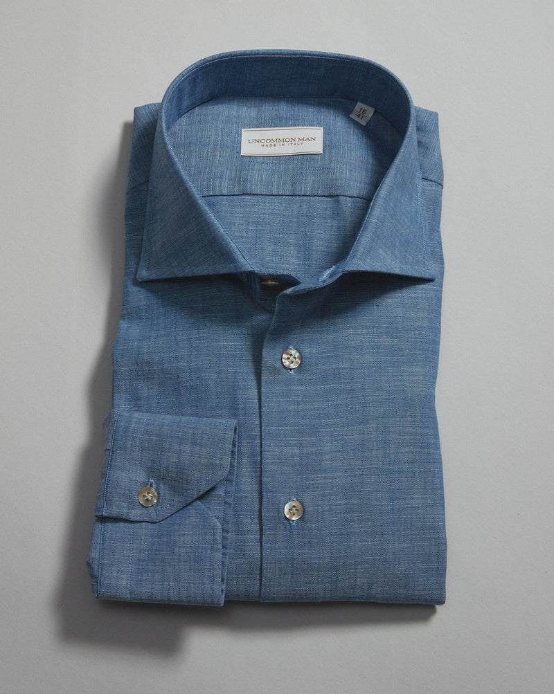 Cutaway Collar shirt - Blue Chambray