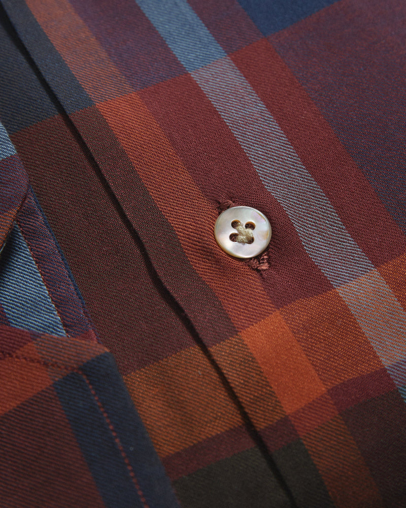 Cutaway collar shirt - Multi color check