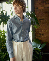 Cutaway Collar shirt - Blue Chambray