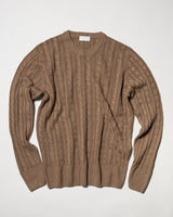 Cable Knit Long Sleeve in Linen/Cotton-blend