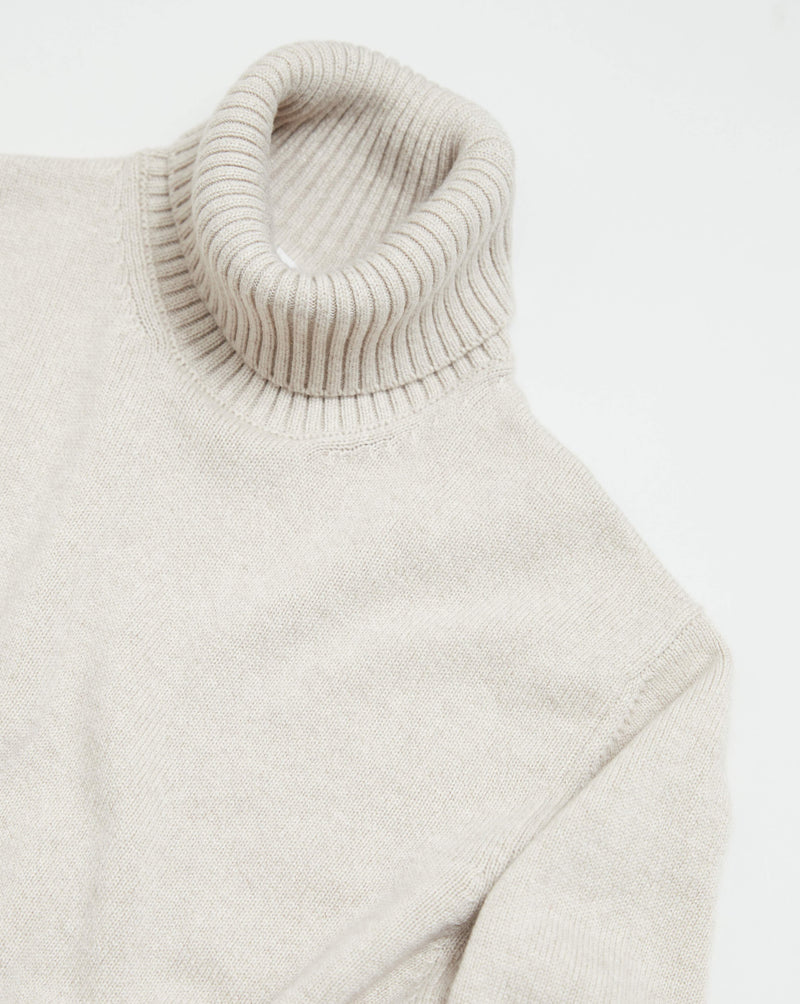 Oat Cashmere Submarine Roll-neck