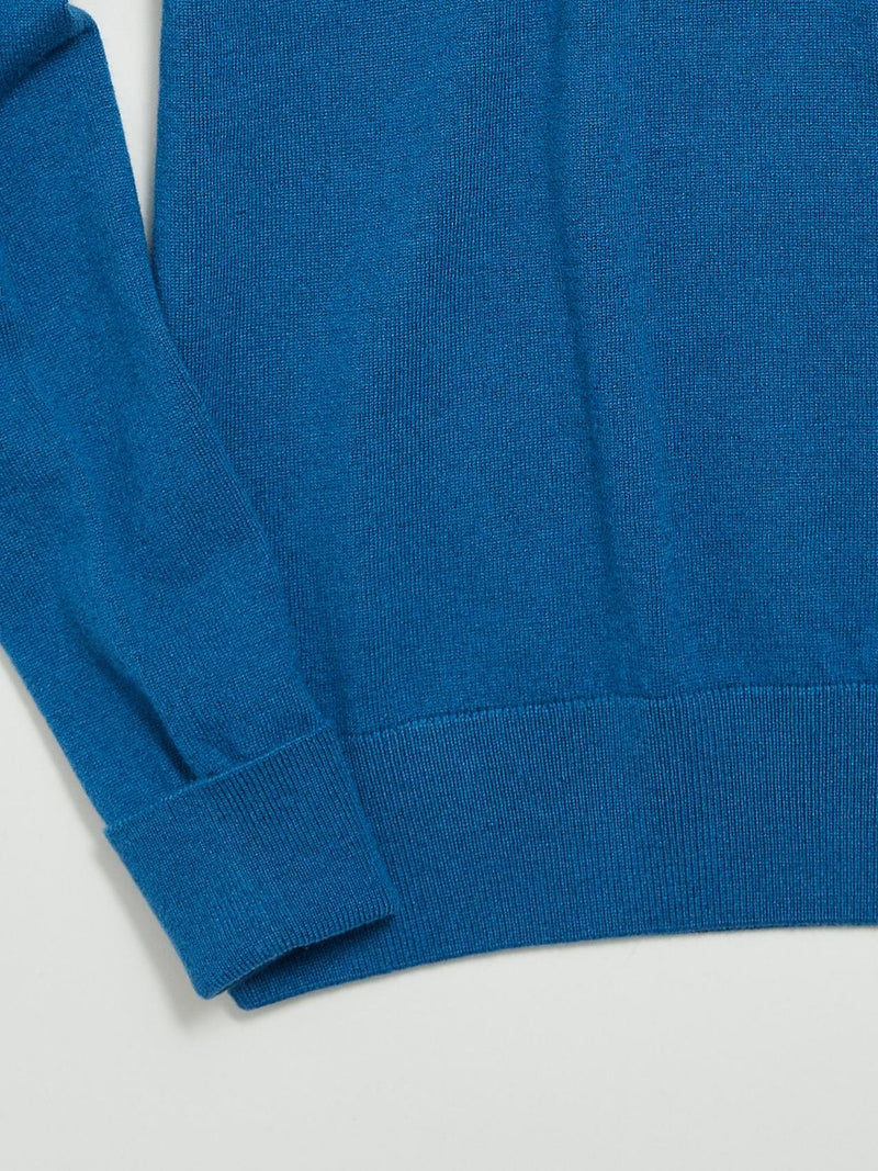 Turquoise Cashmere L/S Polo