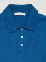 Turquoise Cashmere L/S Polo