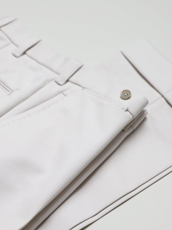 Stone Wool & Cotton-blend Flat Front 'Eames' Chinos