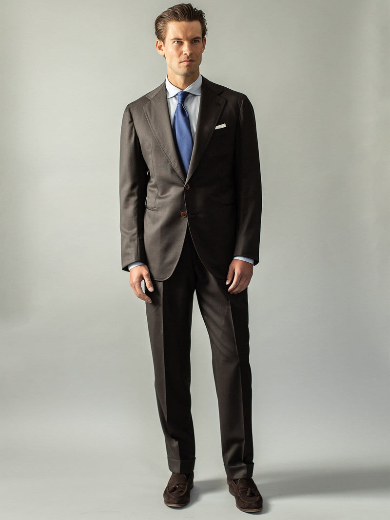 Johnstone Dobby Dark Brown Suit (USD)