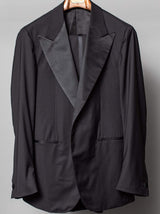 Black Fresco Wool Tuxedo  - MTM