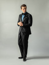 Black Fresco Wool Tuxedo  - MTM
