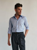Blue & Navy Multi-stripe Dress Shirt (Made to Order)
