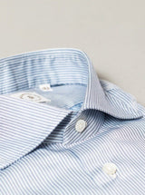 Cutaway Collar Shirt - Blue Micro Stripe