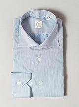 Cutaway Collar Shirt - Blue Micro Stripe