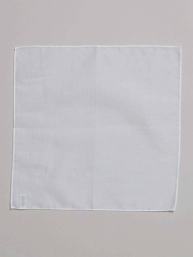 White Cotton Pocket Square