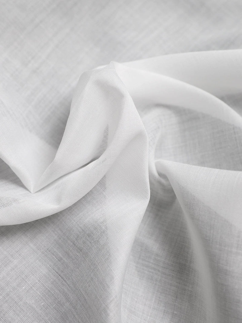 White Cotton Pocket Square