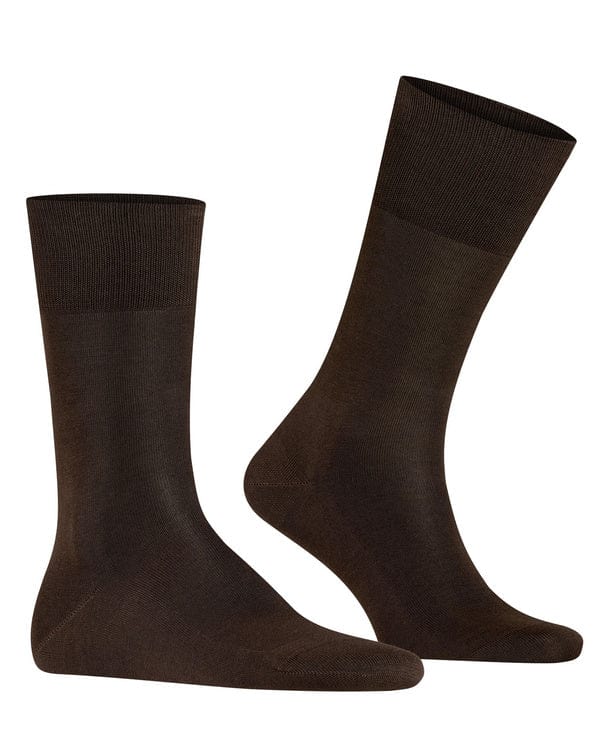 Brown Cotton Mid Calf Socks - Tiago