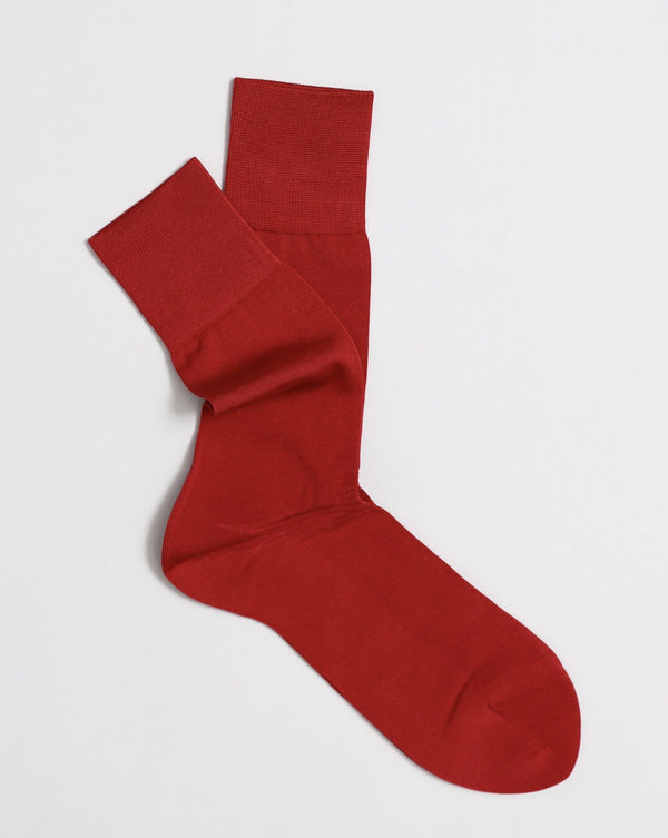 Scarlet Cotton Mid Calf Socks - Tiago